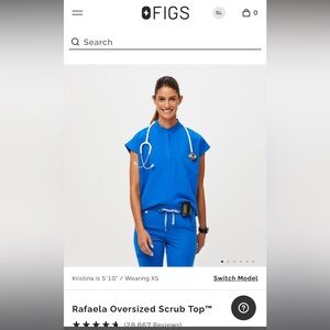 Figs - M - scrub top